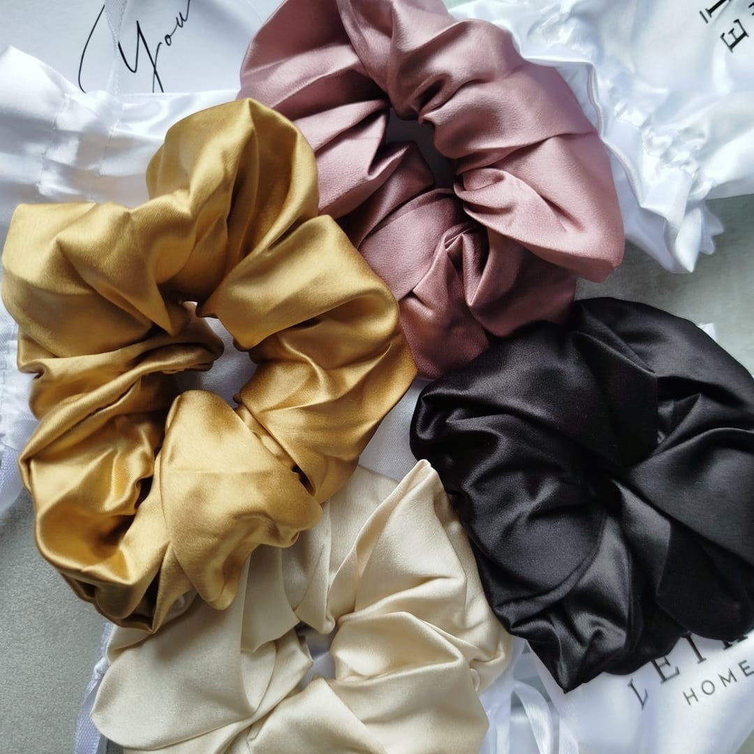 Chouchou en soie de mûrier Large 7 cm