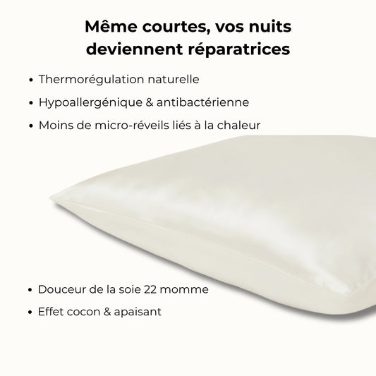 Coffret taie d'oreiller en soie 22 momme